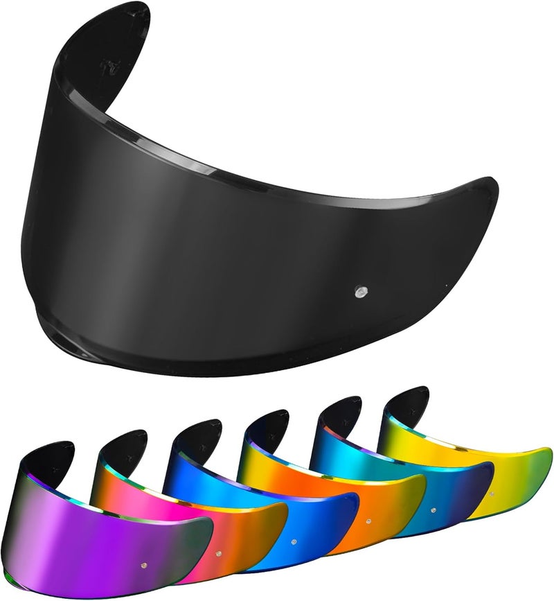 psler Sedici Strada 2 Visor - Sedici Strada 2 and Strada 3 Face Shield Motorcycle Helmet visor Accessories Replacement for LS2 FT2 VECTOR Sedici Strada 2 Strada 3 FF801 FF397，Dark Black - Image 1